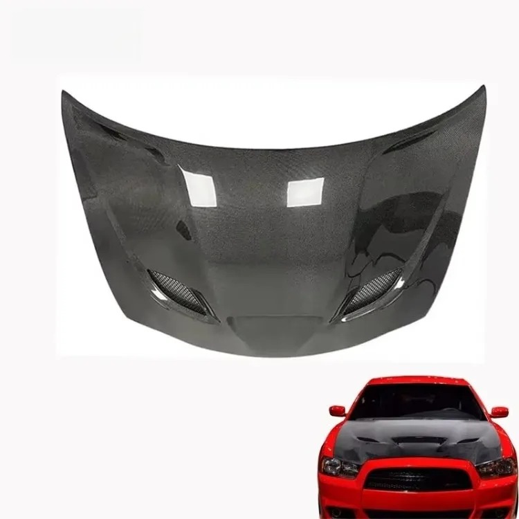 Custom 2015-2020 for Charger Hood Cover Carbon Fiber Exterior Accessory New Condition Engine Hood Bonnet